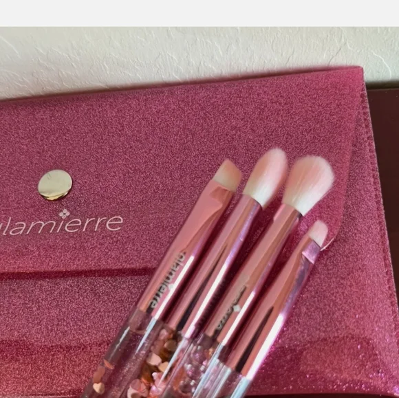 NEW Glamierre Floating Glitter 4 Pc Eye Brush Collection, Pink Luxe - Picture 2 of 4